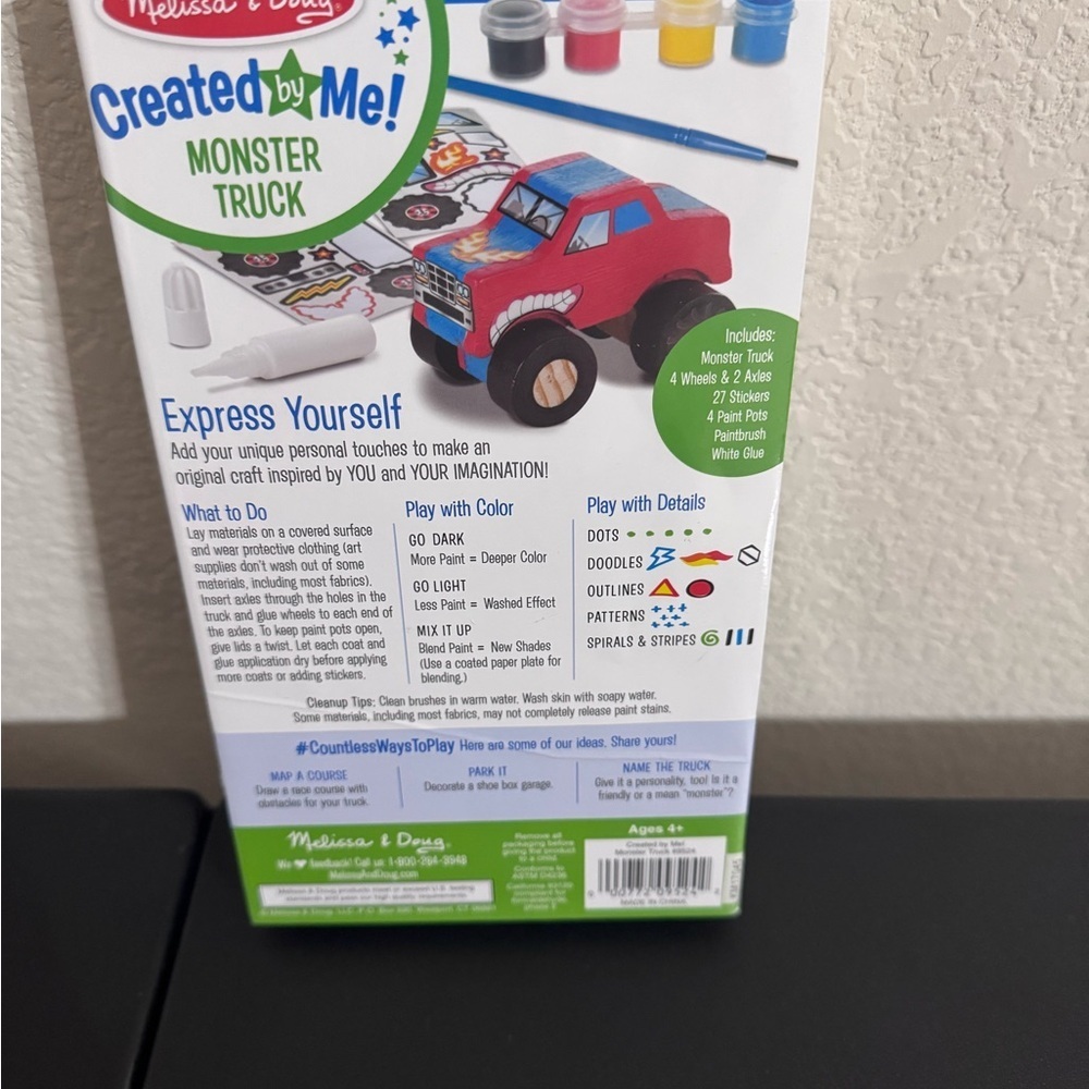 Melissa & Doug Monster Truck Craft Kit - Red, Yellow, Black New - Picture 4 of 5